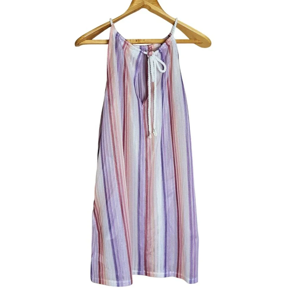 Haute Hippie Style Boho Sheer Dress Beach Swim Cover-up Womens Large